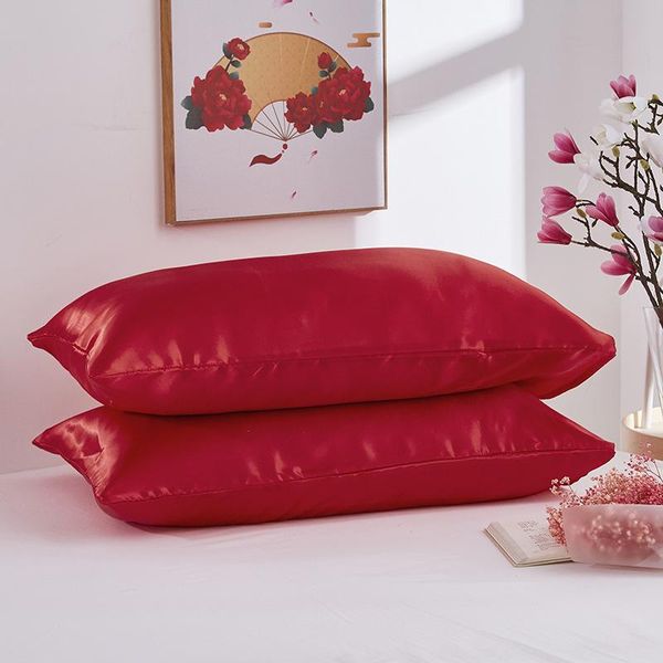 

2020 new 100 satin silk pillowcase soft mulberry standard queen king pillowcase pillow cover chairs cushion cover home decor swy wmtvnk
