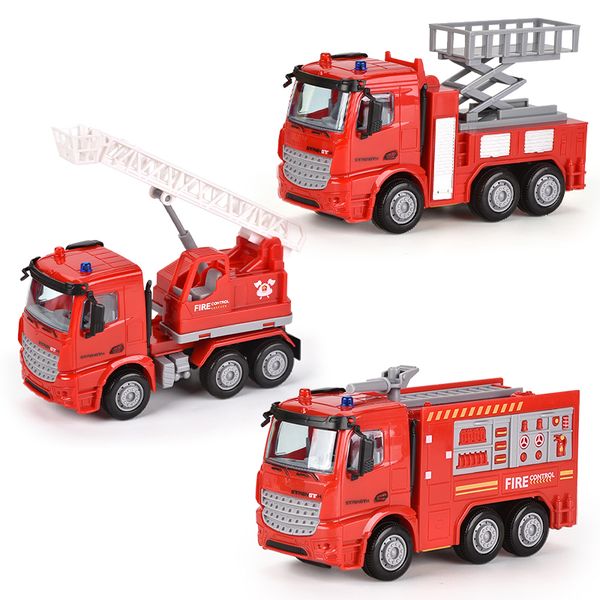 

friction fire truck toy car set for children 3 pcs vehicles toy engineering car