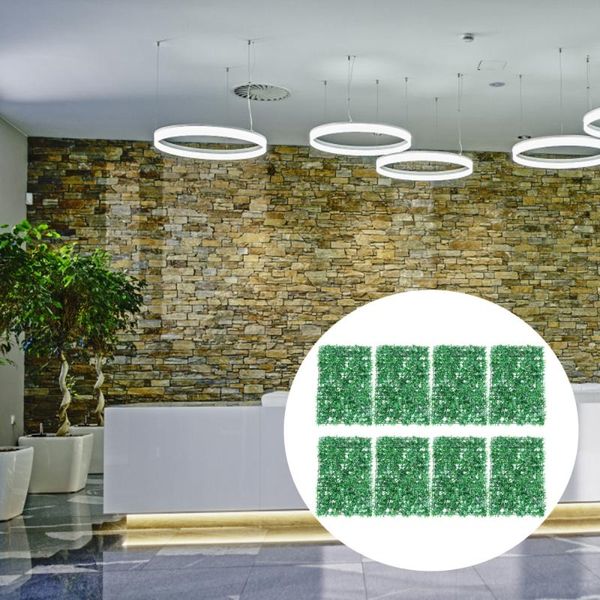

decorative flowers & wreaths 8pcs artificial lawn wall decor vivid plant leaf for