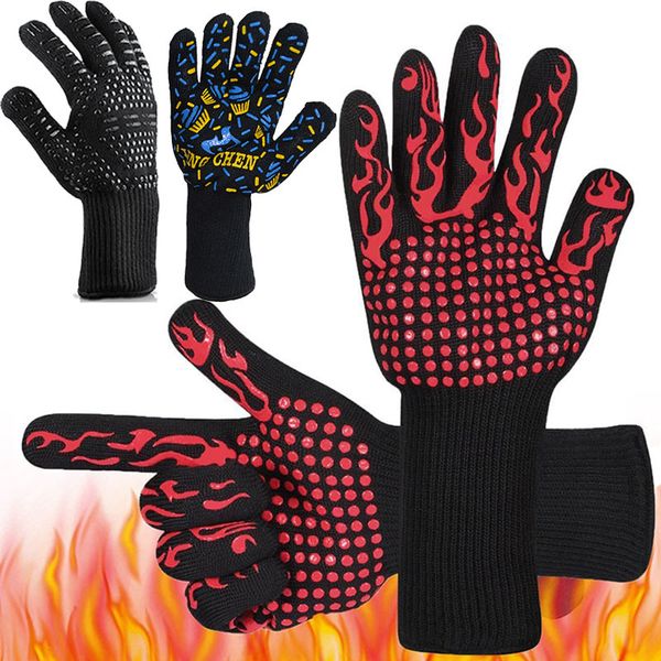 

500 celsius heat resistant gloves great for oven bbq baking cooking mitts in insulated silicone bbq gloves kitchen tools 6 style wx9-381