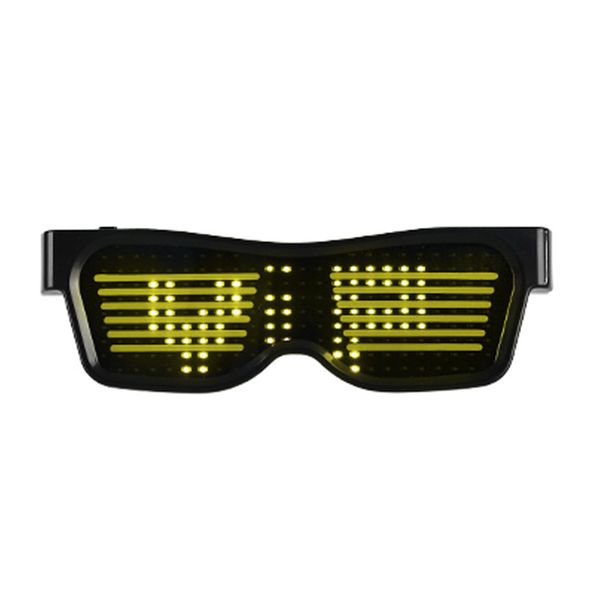 

bluetooth magic control flash halloween application party editable text diy usb led dj sun glasses concert light toy
