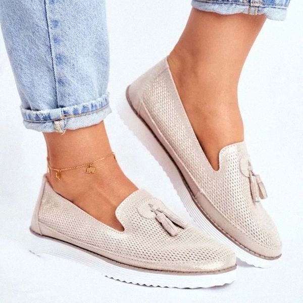 

ladies tassel loafers shoes women 2020 new fashion comfortable flat footwear women's platform sewing solid plus size 38-41 #ti7n