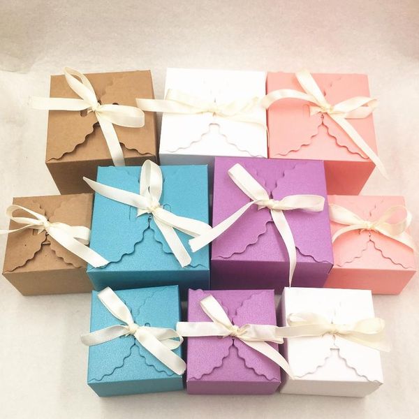 

10pcs colorful love wedding party favors paper gift boxes happy birthday handmade candy packing box+fre wmtrds