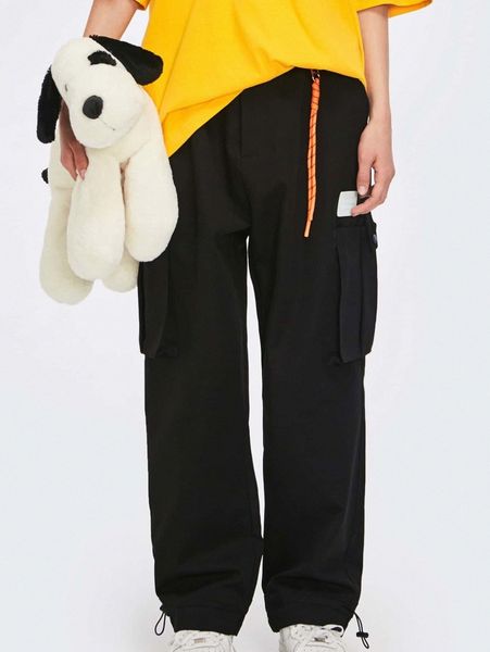

men flap pocket side keychain detail pants z4zd#, Black