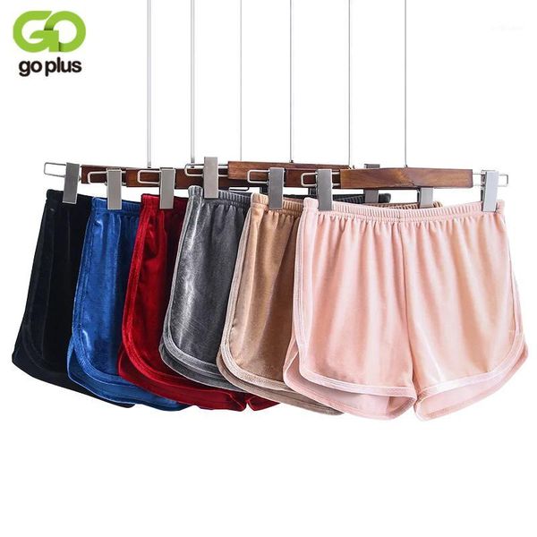 

goplus women shorts 2018 spring summer loose casual colorful elastic waist pantalones cortos mujer high waist velvet shorts1, White;black