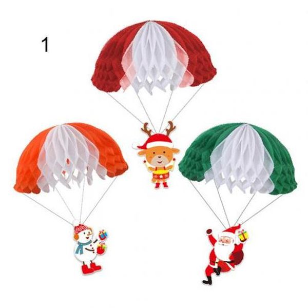 

3 5шт рождество декор санта-клауса рождественские elk снеговик honeycomb форма подвеска подарков украшение на рождество jllpmd home003