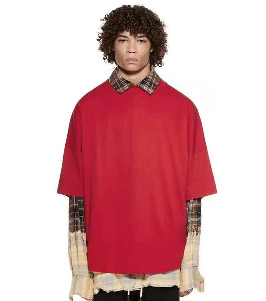 

20ss men and women shirt summer t shirt stitching short sleeves 100% cotton sanskrit letters printing print round neck fashion men's sp, White;black