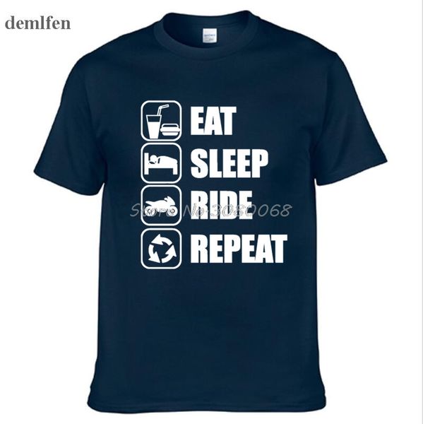 

novelty design eat sleep ride men's short sleeve men casual summer cool s hoodie designers t shirts sweatshirt