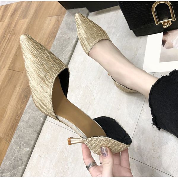 

2021 women pumps ladies high heels pointed roe two pieces pu leather solid shoes new office style outdoor plus size 4xx3, Black