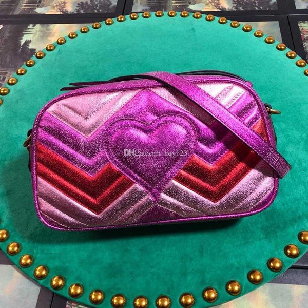 

new rainbow color shoulder bag for women 5a designer bags woman fashion bags size 24*12*7cm model 447632