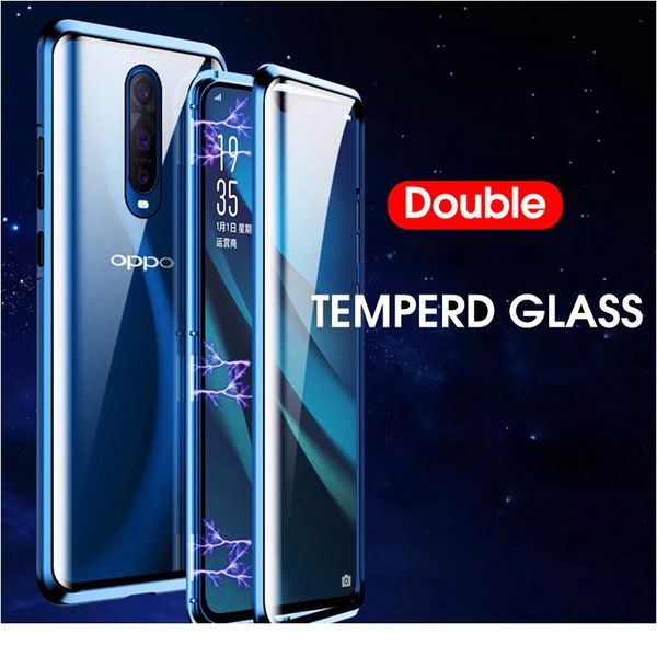 

360 magnetic adsorption metal case for oppo realme 7 6 5i reno 4 3 pro lite a9 a5 a31 a11x 202 bbyhig