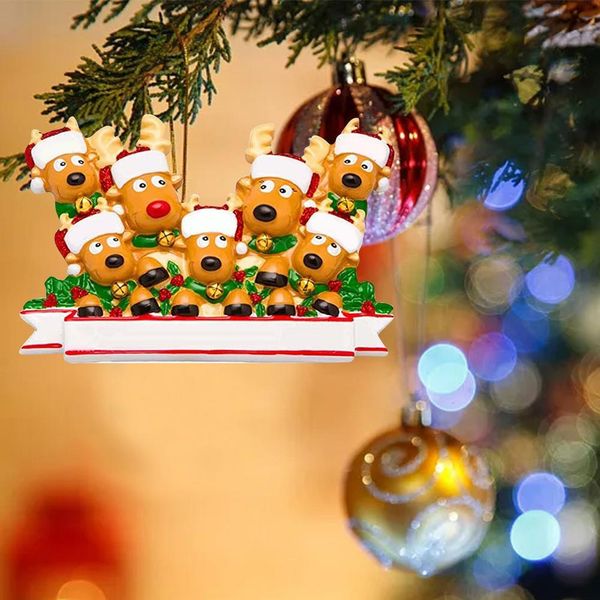 

рождественский орнамент персонализированные семейные подвески декор декор кулон подарок елочные дерево висит подарки для членов семьи sqcsgf