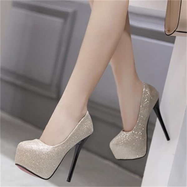 

2020 high women's heels 13.5 in ladies stilettos table-proof dshallow korean shallow water night pumps wedding shoes z7ld, Black