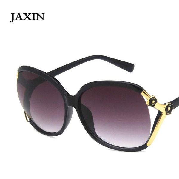 

sunglasses jaxin gafas de sol mujer fashion big box women hollow rose border sun glasses ms brand design retro wild mirror uv400, White;black