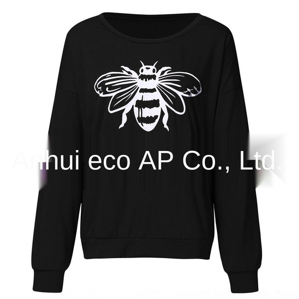 

fnkg6 top осень зима и новое случайное длинное sleevedshoulder для женщин top зимой и осенью свитера sweaternew случайного печатного длинног, Black