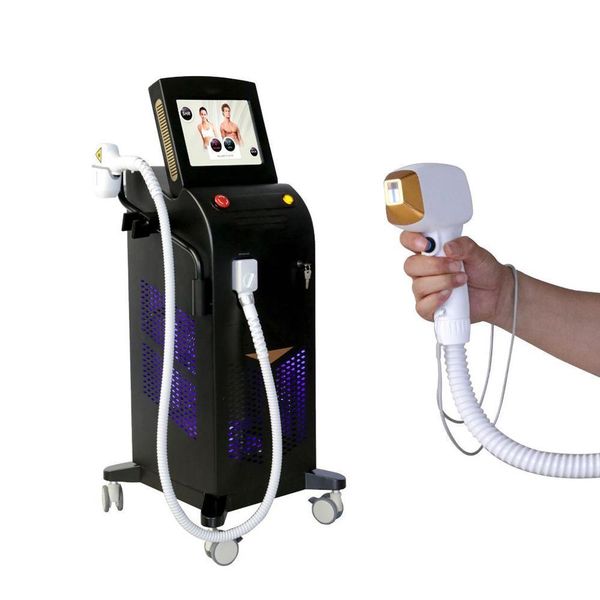 

3 wavelengths hair remover 808nm 755nm and 1064 nm diode laser hair removal machine, for permanent hair removal, Black