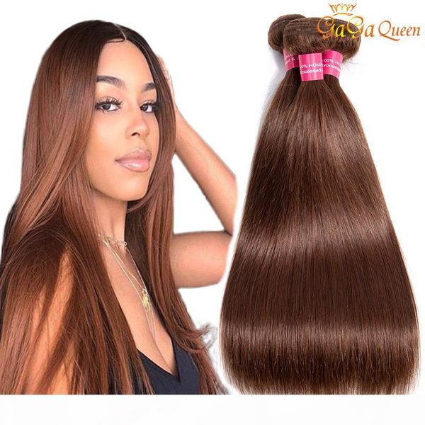 

brazillian straight virgin hair #4 color light brown brazilian straight human hair bundles wet and wavy brazilian hair, Black