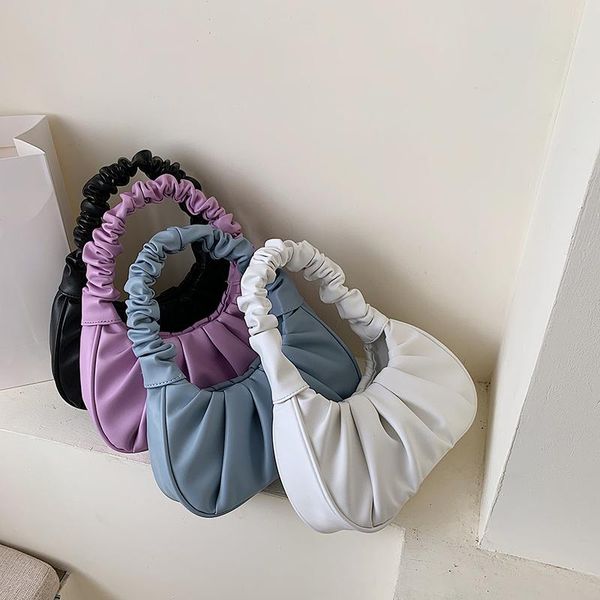 

складки дизайн малая кожи pu сумка на ремне для женщин 2020 элегантных сумки женщина путешествия тотализаторов леди мода рука сумка