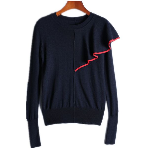 

2021 new runway design christmas winter jumpers long sleeve only droopy shoulder novelty mesh women's sweater b120, White;black