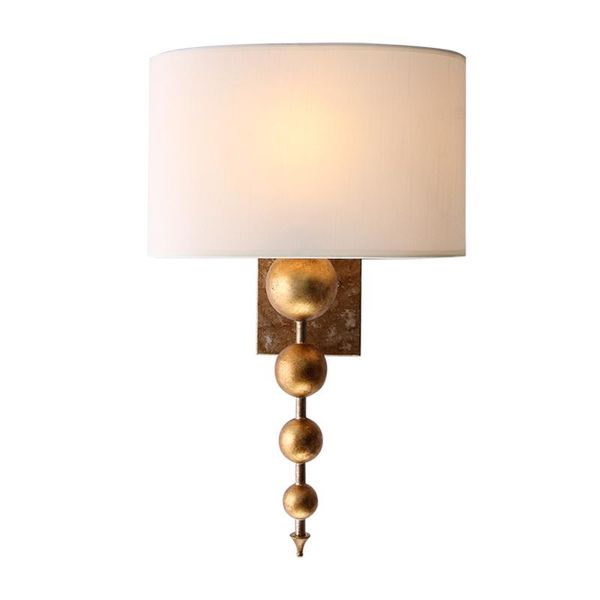 

american retro wall lamp living room simple fabric bedroom bedside lamp wall light sconce ing