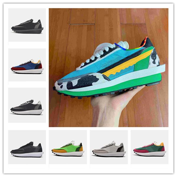 

waffl e casual shoes for men black white grey pine green gusto varsity blue outdoor women sports sneakers size 36-45