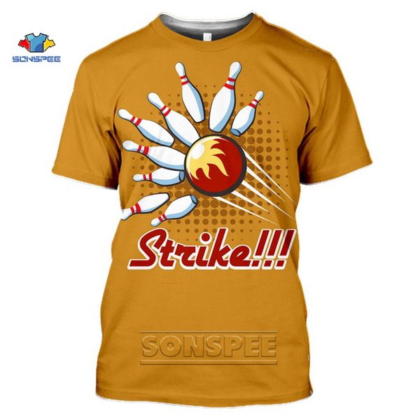 

popular sports bowling 3d men pullover summer 3d print shirts graphic kawaii oversized men clothing