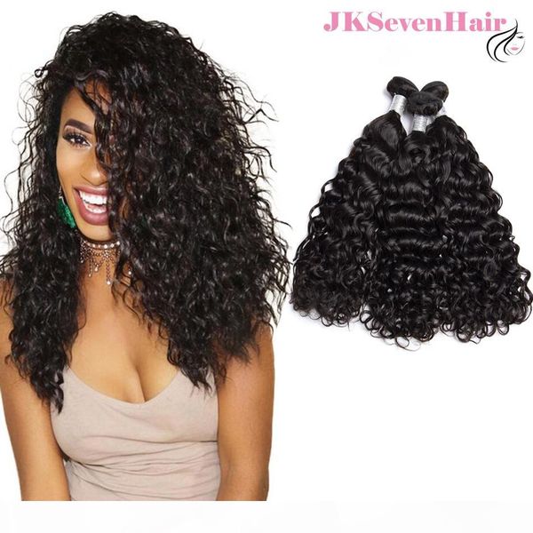 

12a grade water wave brazilian virgin hair bundles 3pcs peruvian indian malaysian cambodian remy human hair wefts 10-28inch, Black