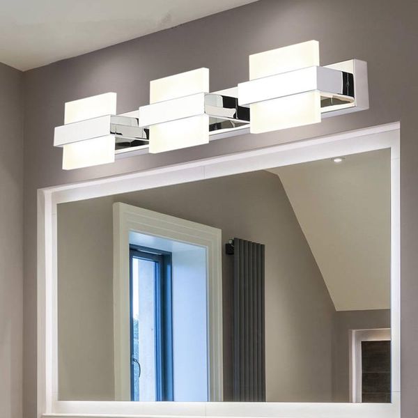 

wall lamp 3 head mirror led bathroom stainless steel acrylic waterproof
