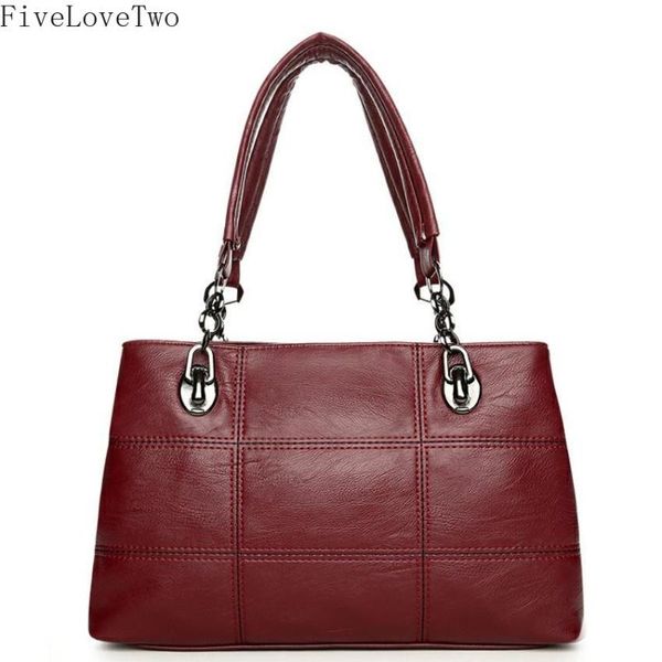 

fivelovetwo ladies leather plaid handbag fashion shoulder bag messenger tote bag