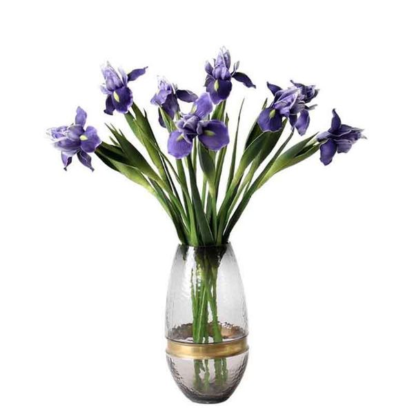 

decorative flowers & wreaths real touch pu iris artificial fake flower for christmas wedding home decor accessories