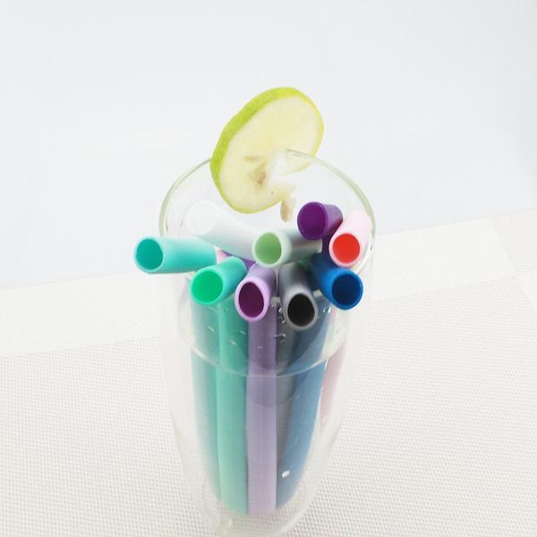 

2pcs reusable sile straw food grade sile drinking metal straw cleaning brush high temperature resistance party s qylxxy