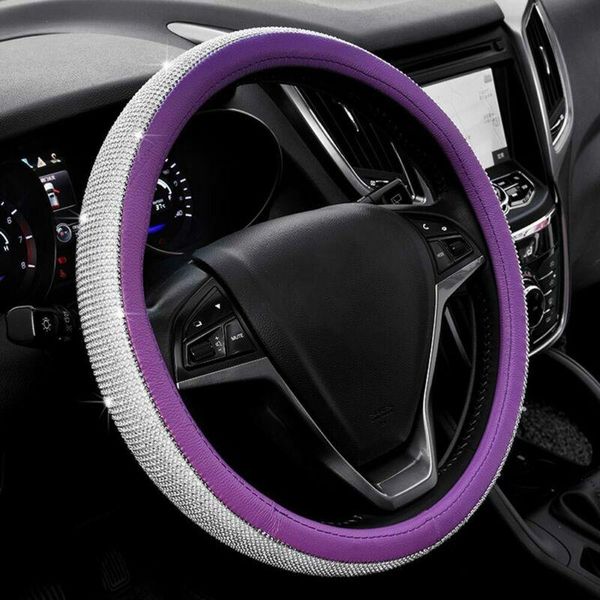 

1pc руль крышка универсальный кристалл сверкали алмазный обложка bling