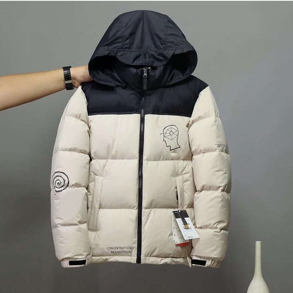 

mens down winter jacket parka classic casual down coats mens stylist outdoor warm jacket coat outwear mens body warmer, Black