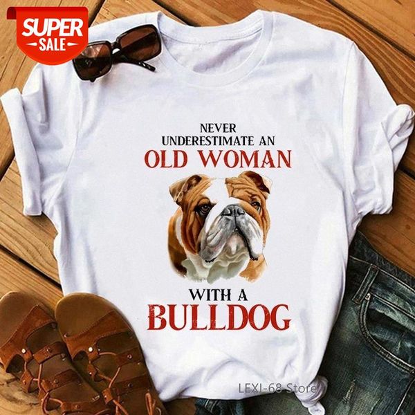 

dog mom t shirt Never Underestimate An Old Woman With A dachshund/french bulldog/black cat/doodle/beagle funny tshirt femme tops #Cy5a, White