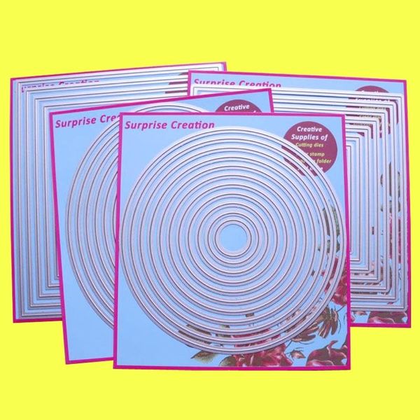 

4-set large cutting dies plain rectangle square circle & oval cardmaking scrapbook paper craft diy surprise creation dies 1019