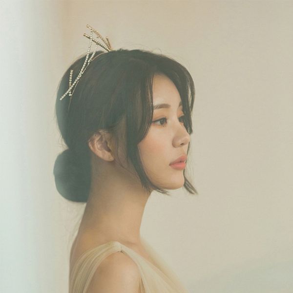 

новый корейский стиль простой алмаз инкрустированные корону свадебный головной убор свадебное платье аксессуары фотостудия и моделирование м, Silver