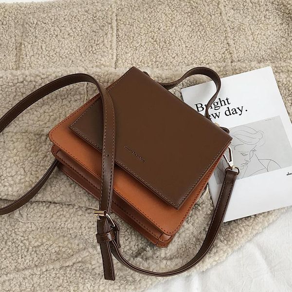 

bags for women new chic korean fashion wild texture contrast color casual billiard shoulder slung saddle bag original attractive