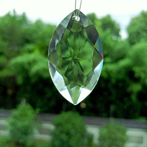 

50mm horse eye crystal pendant glass clear chandelier crystals prisms diy lighting accessories hanging ornament home decoration h jllkxx