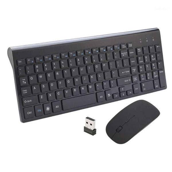 

keyboard mouse combos 2.4g wireless slim with universal office home keypad mice kit for desklappc computer set1