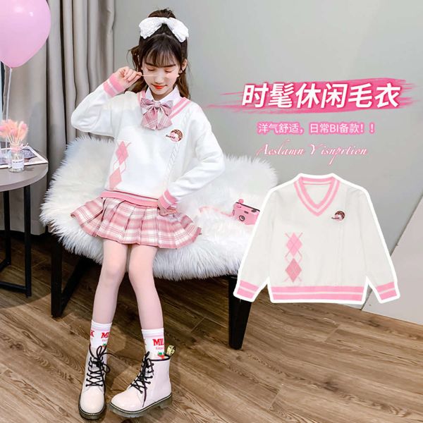 

girls jk uniform sweater 8 children's college sle performance spring and coat primary school student 9 autumn winter 10 years old, Blue