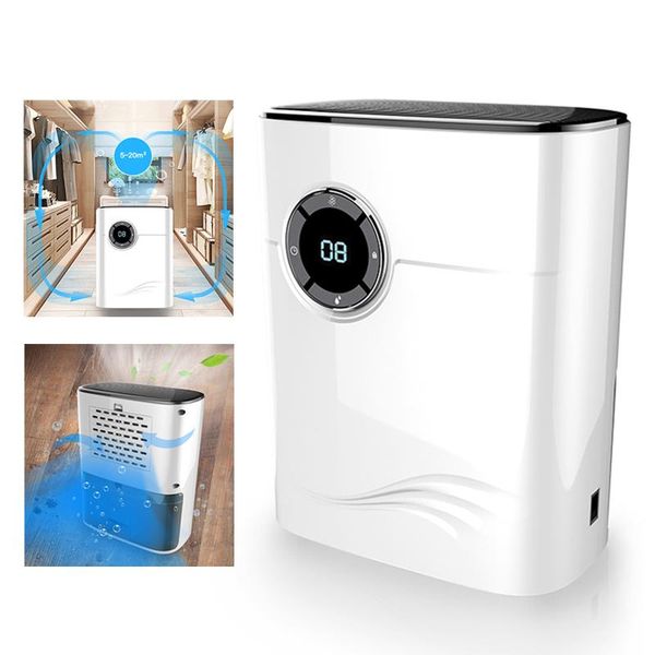

electric dehumidifier anion air purifier 1-12 hours timer 1200ml large water tank kids lock power off protection mute air dryer