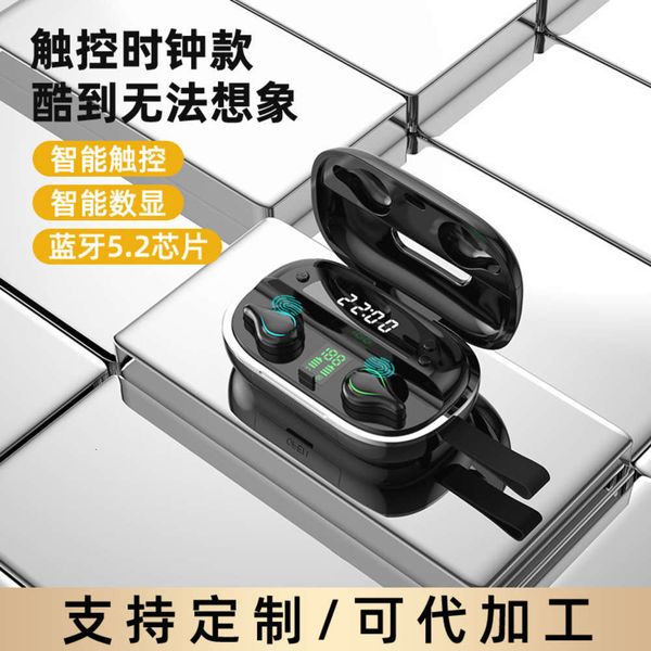 

300b fingerprint touch alarm clock new with in ear wirels bluetooth headset