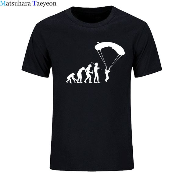

matsuhara taeyeon brand short sleeve round collar printing leisure skydiving parachute funny a of sport hooded sweatshirt hoodie men t shirt