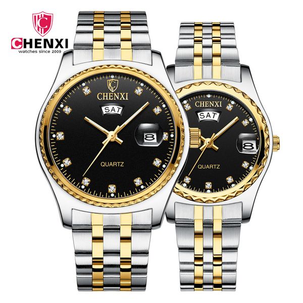 

men's business 8204 chenxi double calendar watch for women