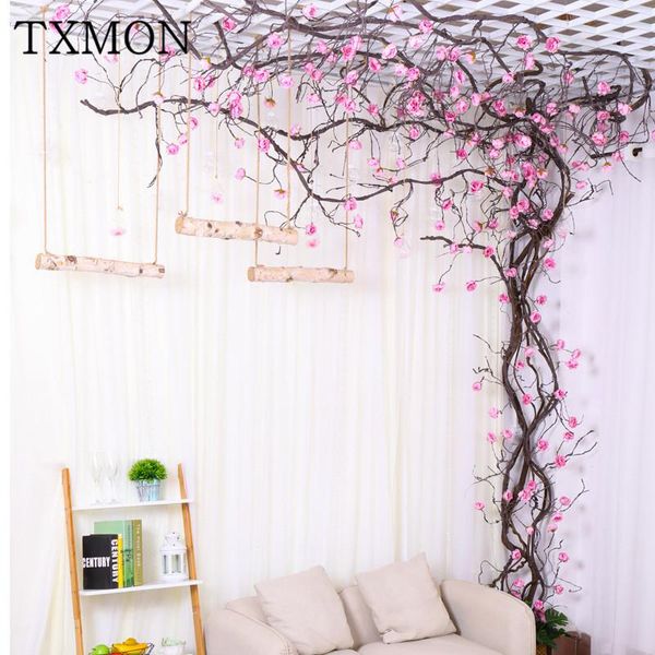 

24 heads 3 m simulation peony silk flower vine home living room wedding decoration art window rattan vine tree vines decoration