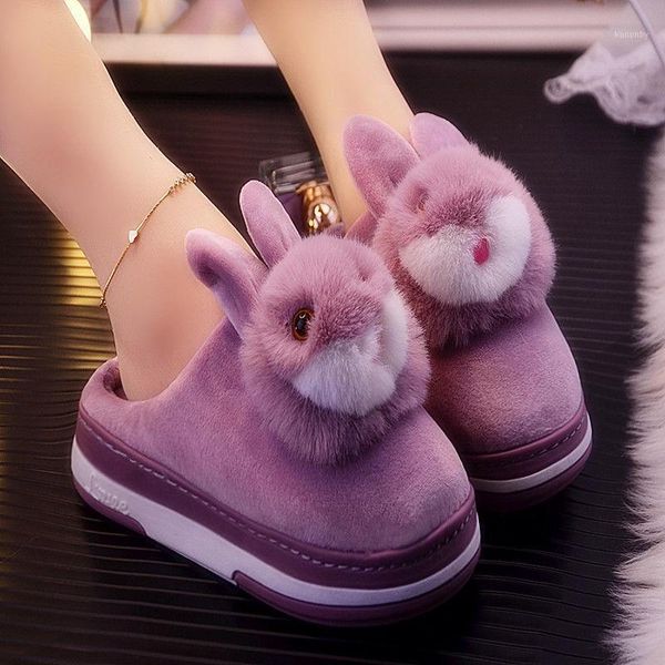 

designer cartoon slippers ladies home fuzzy slides women's winter indoor plush warm shoes girls mules1, Black