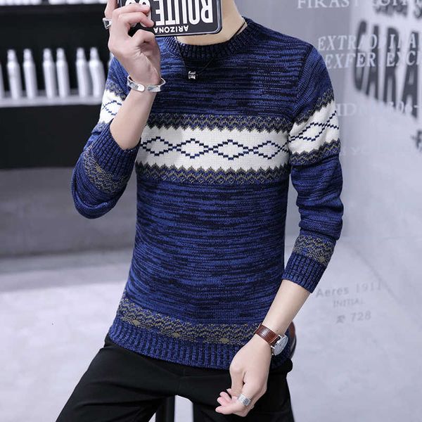 

autumn new sweater male korean version of the wild round neck slim pullover shirt men's youth casual sweater tide, White;black