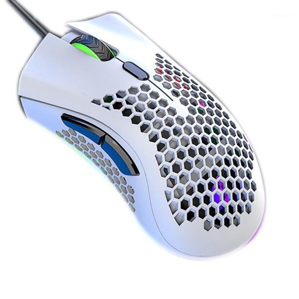 

wolf m7 mouse wired game fps gaming lightweight cellular hole design mouse1