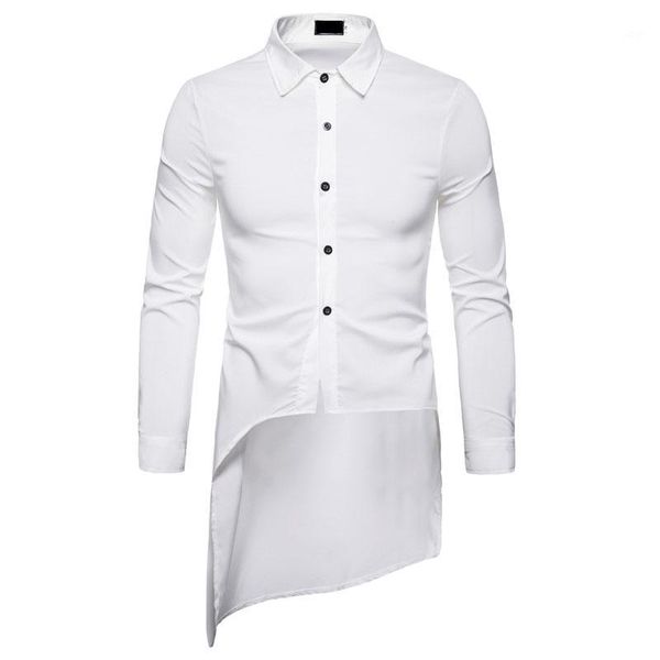 Мужские платья рубашки с длинным рукавом твердые мужчины глотать хвостоподобный дизайн человек рубашка модисты Camisas Blusa Masculina Classic RoupaS1