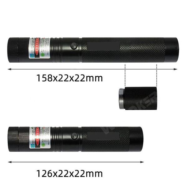 

hunting 5mw green laser pointer high powerful sight adjustable focus lazer 303 pen head burning match with charger+18650 qylzmm